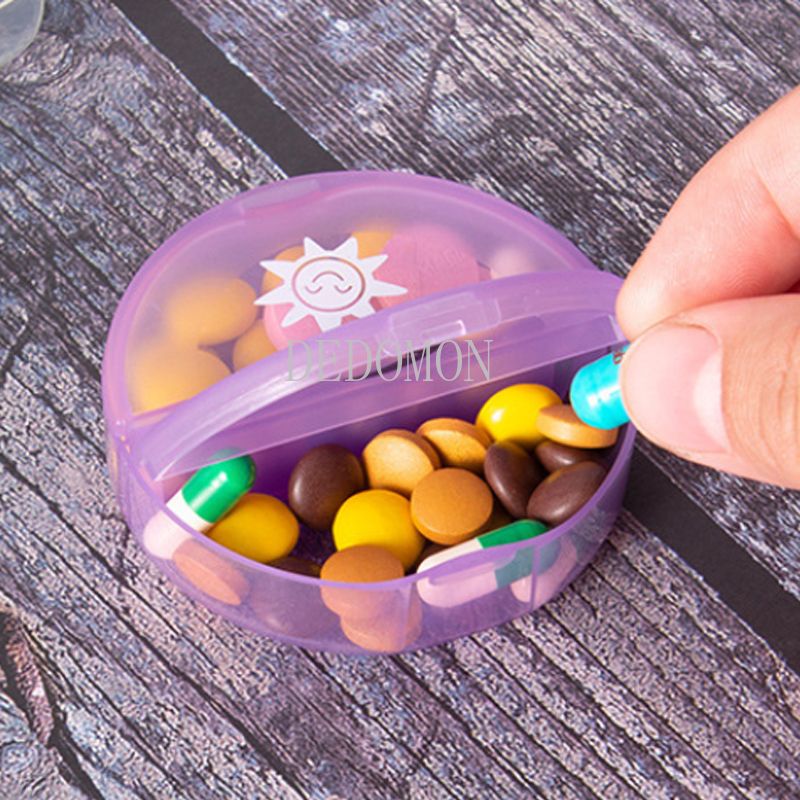 Rainbow 7 Days Pill Box Organizer Plastic Storage Box Container Portable Medicine Pill's Case Weekly Pillbox Hat For Tablets Black