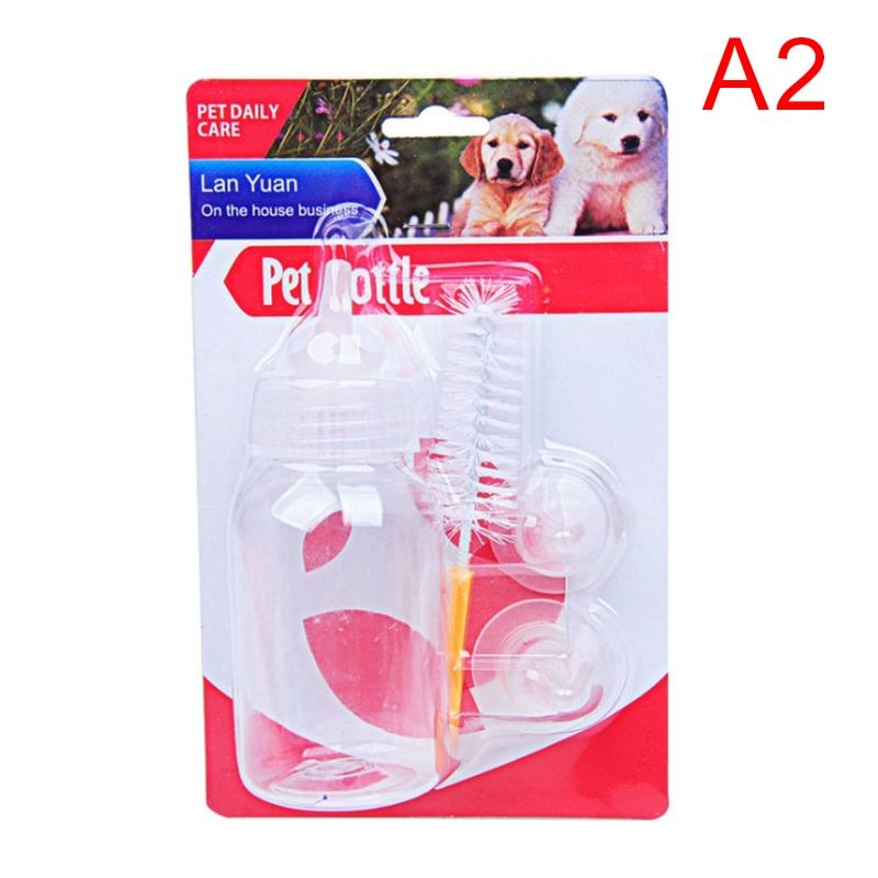 7pcs/set Pet Nurser Nursing Feeding Silicone Bottle Kits With Replacement S,Milk Water Feeding For Kittens Puppy