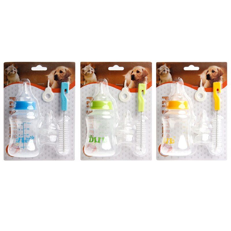 Sell Puppy Kitten Feeding Bottle 150ml And 60ml Pet Nursing Feeding Bottle With Cleaning Brush Kit For Dog Puppy Cat