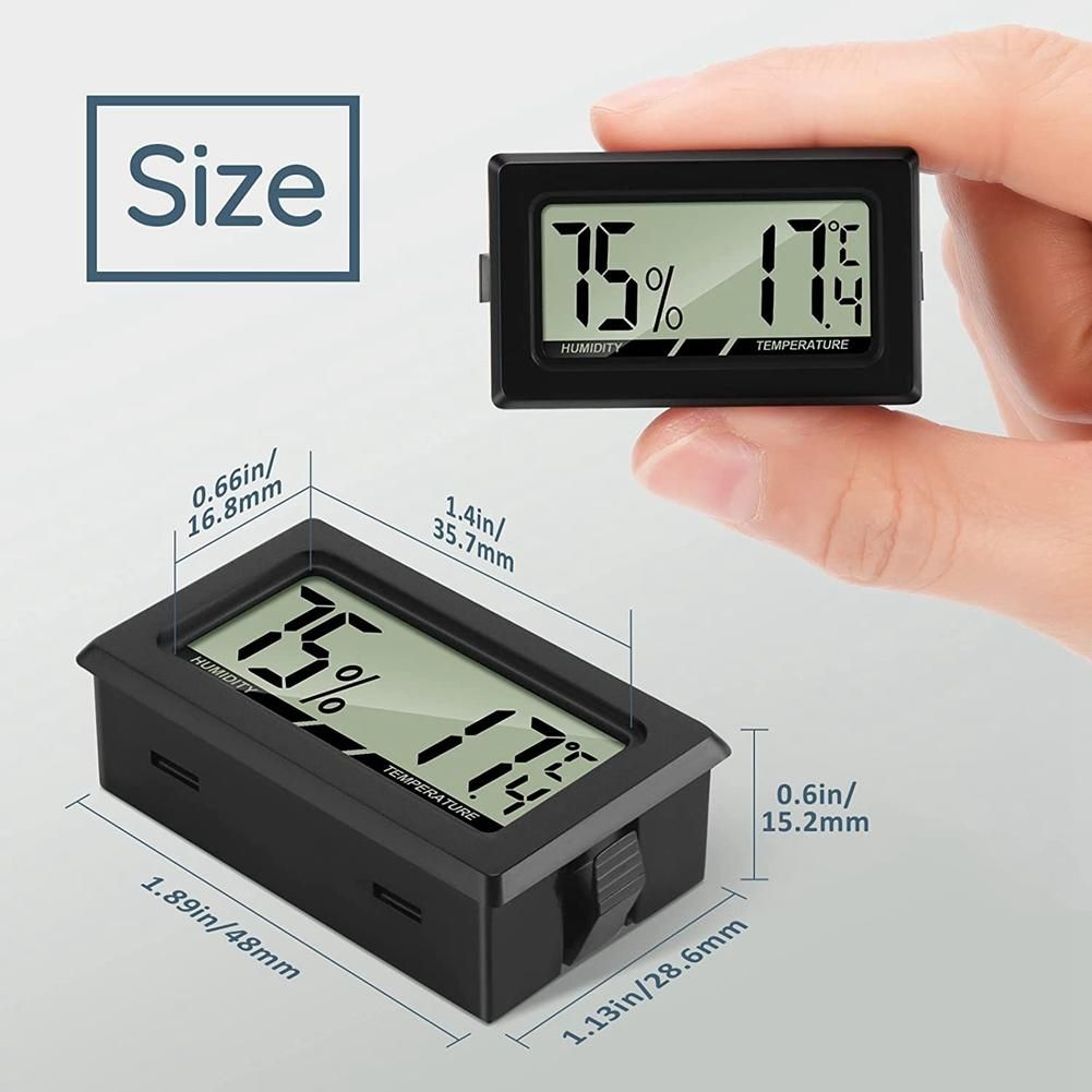 Hygrometer Mini LCD Digital Indoor -Hygrometer Humidity Meter for Office Baby Living Room Aquarium