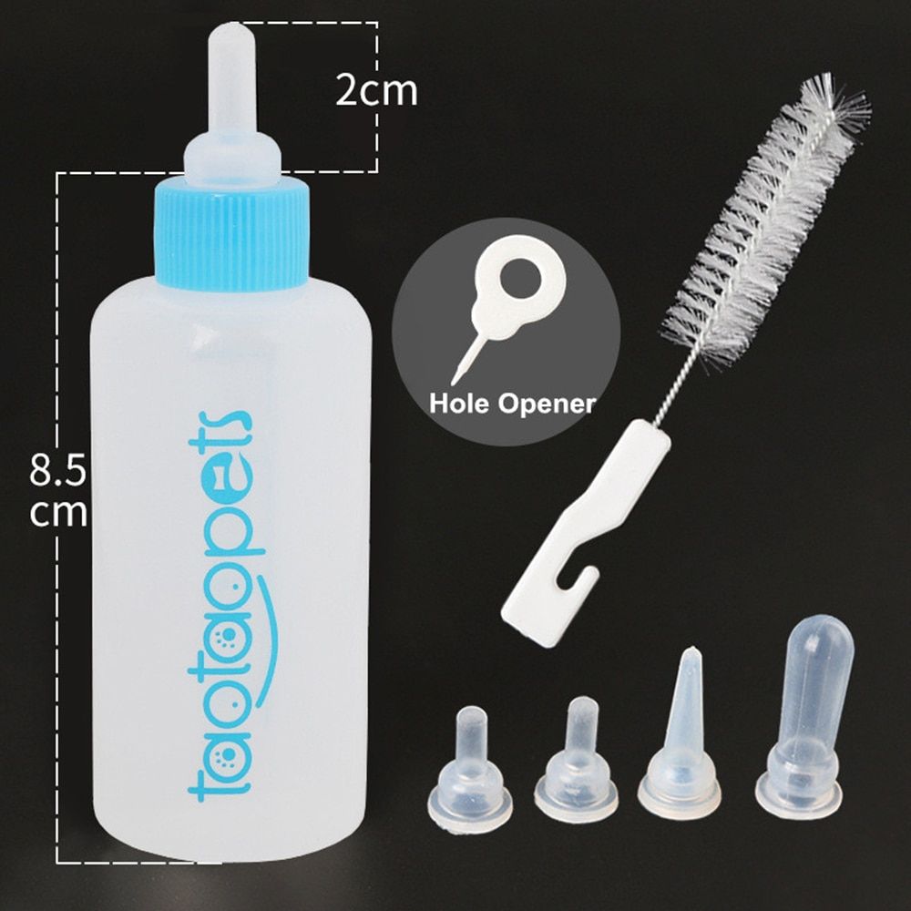 50ML Puppies Kitten Bottle Set Pet Dog Cat Baby Nursing Water Feeder With Clean And Refresh Raw Cat Drinking Bottle