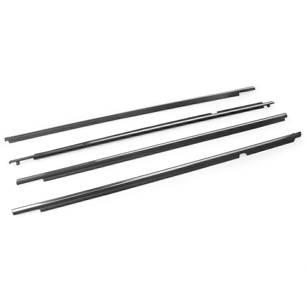4PCS Car Outer Windows Rubber Weatherstrip Waterproof Pressure Strip Sealing Belt Moulding Trim For Toyota Corolla 2009-2012