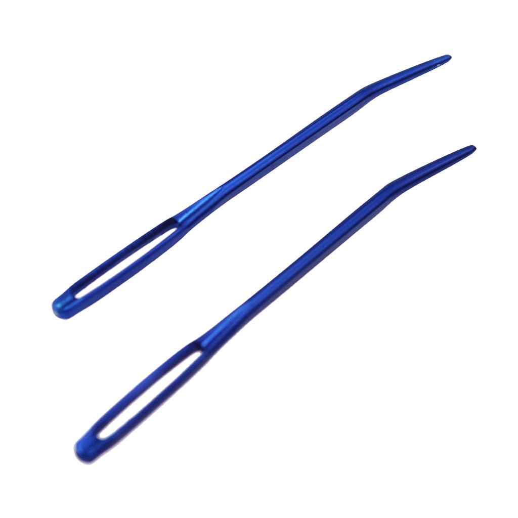 2 Pieces Aluminium Tapestry Bent Tip Knitting Darning