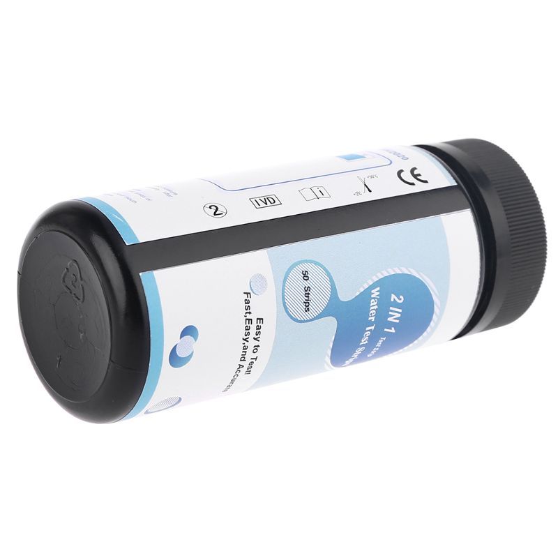 50pcs Water Test Strips Free Chlorine Hardness For Pool, Spa, Drinking, Aquarium