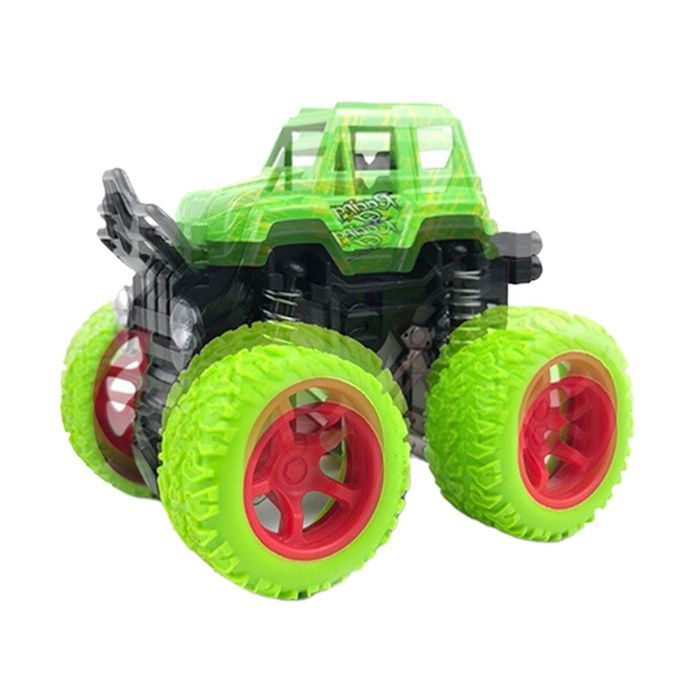 Four-wheel Drive Inertial Off-road Vehi Le Toy Large Wheel Monster Tru K-green