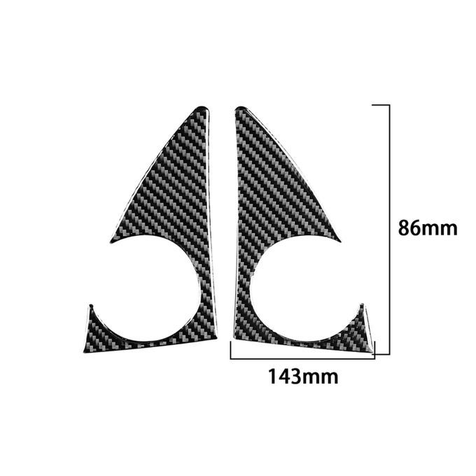 2Pcs A Pillar Speaker Sticker Wear-resistant Dustproof-Black