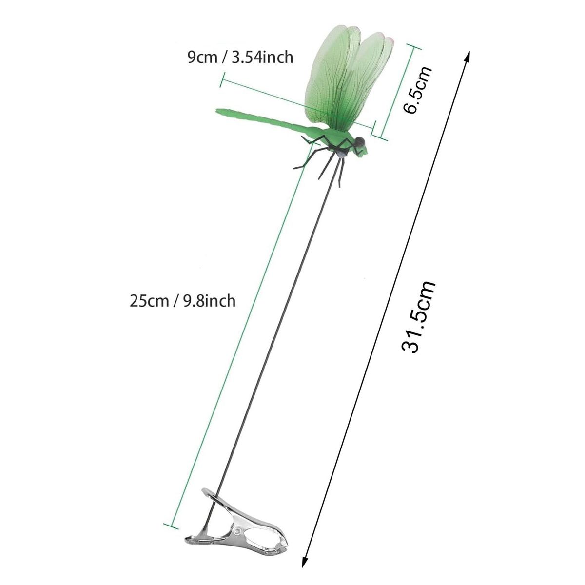 3d Dragonfly Clip Dragonfly Clip Kit 5pcs Weather-resistant Waterproof Green