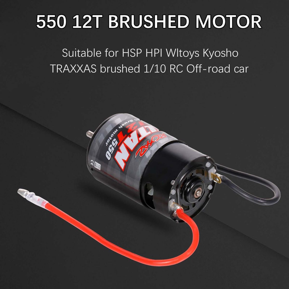 550 12T Brushed Motor for 1/10 RC Off-road Car HSP HPI Wltoys Kyosho TRAXXAS