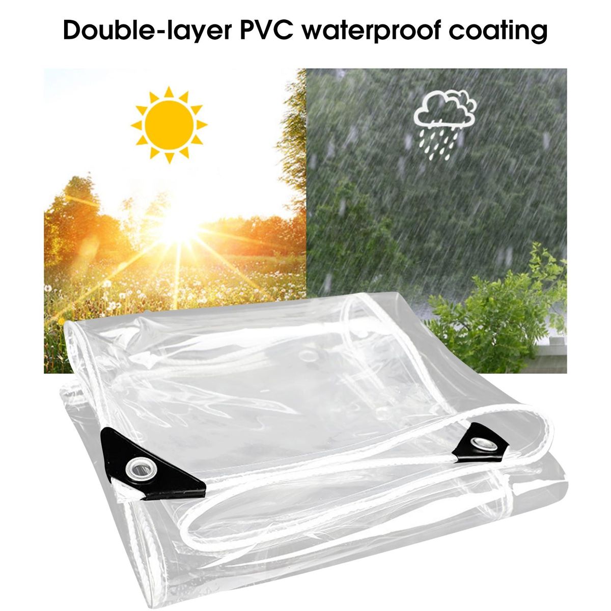 Reinforced Tarp Waterproof Tarp with Grommets Reinforced for Outdoor