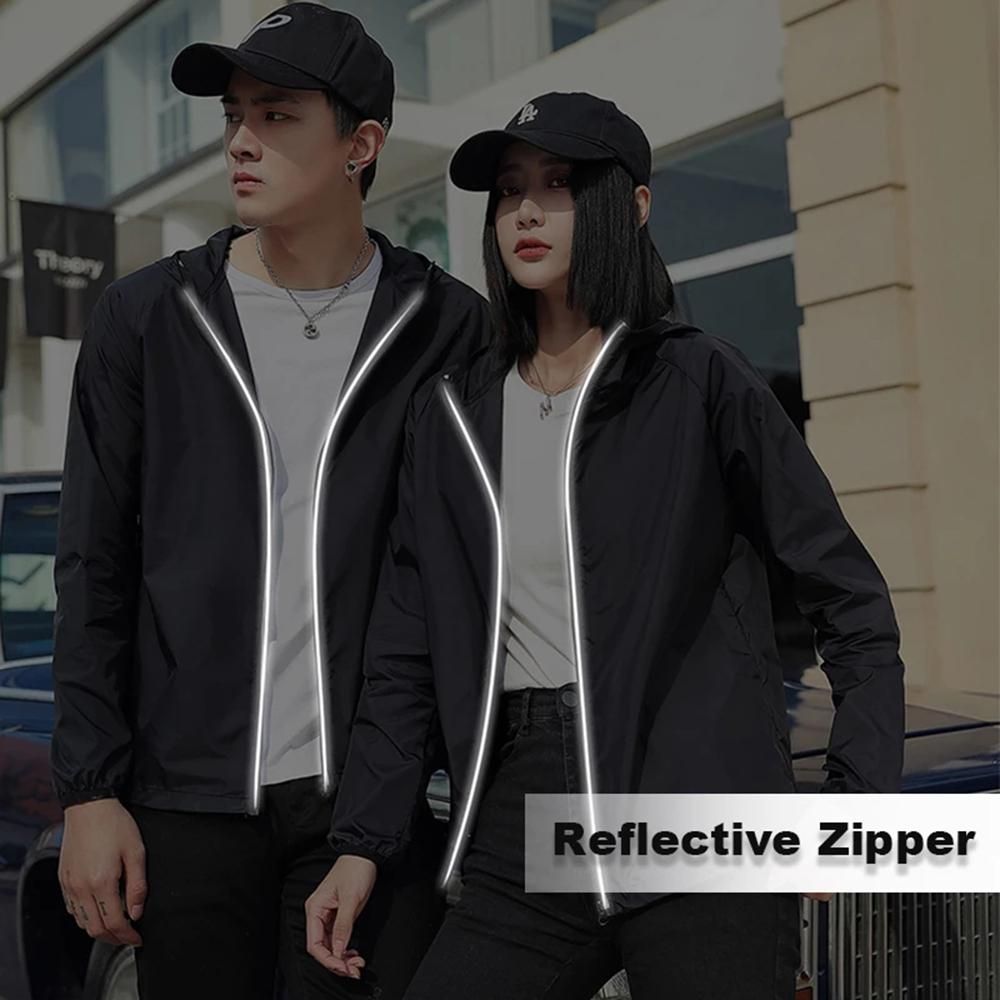 Hiking Windbreaker Camping Waterproof Jacket Reflective Coat Sun Protection Clothing Unsiex Outdoor Windbreakers Plus Size S-7XL