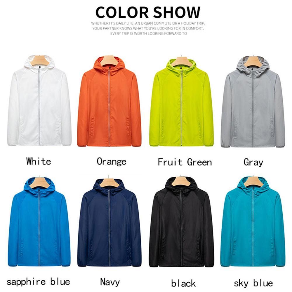 Hiking Windbreaker Camping Waterproof Jacket Reflective Coat Sun Protection Clothing Unsiex Outdoor Windbreakers Plus Size S-7XL