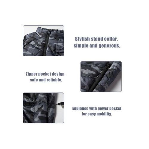 Comfortable Heated Vest 10 Hours Battery Life For Winter XL