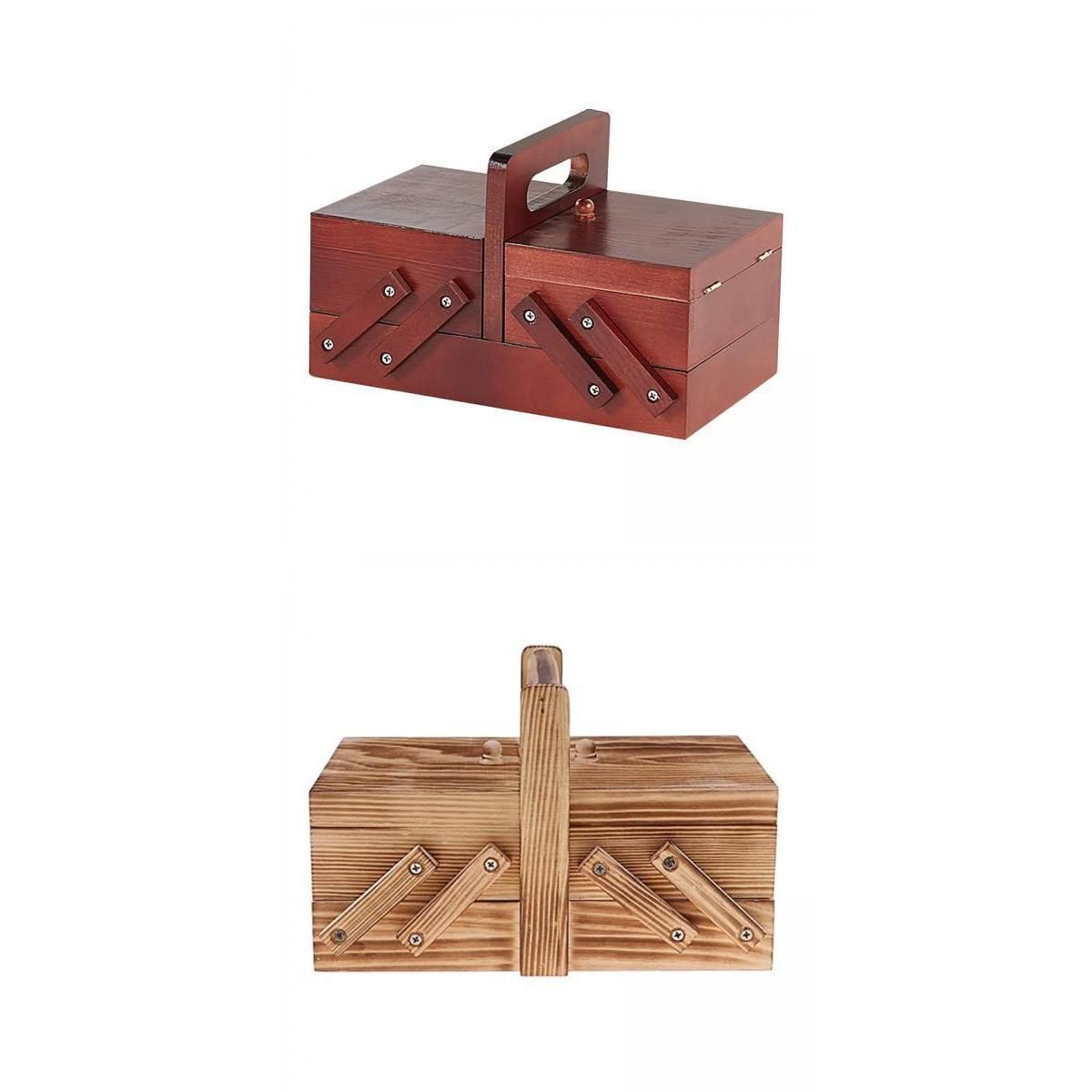 2Pieces  Sewing Box   Sew  Organizer Jewelry Boxes