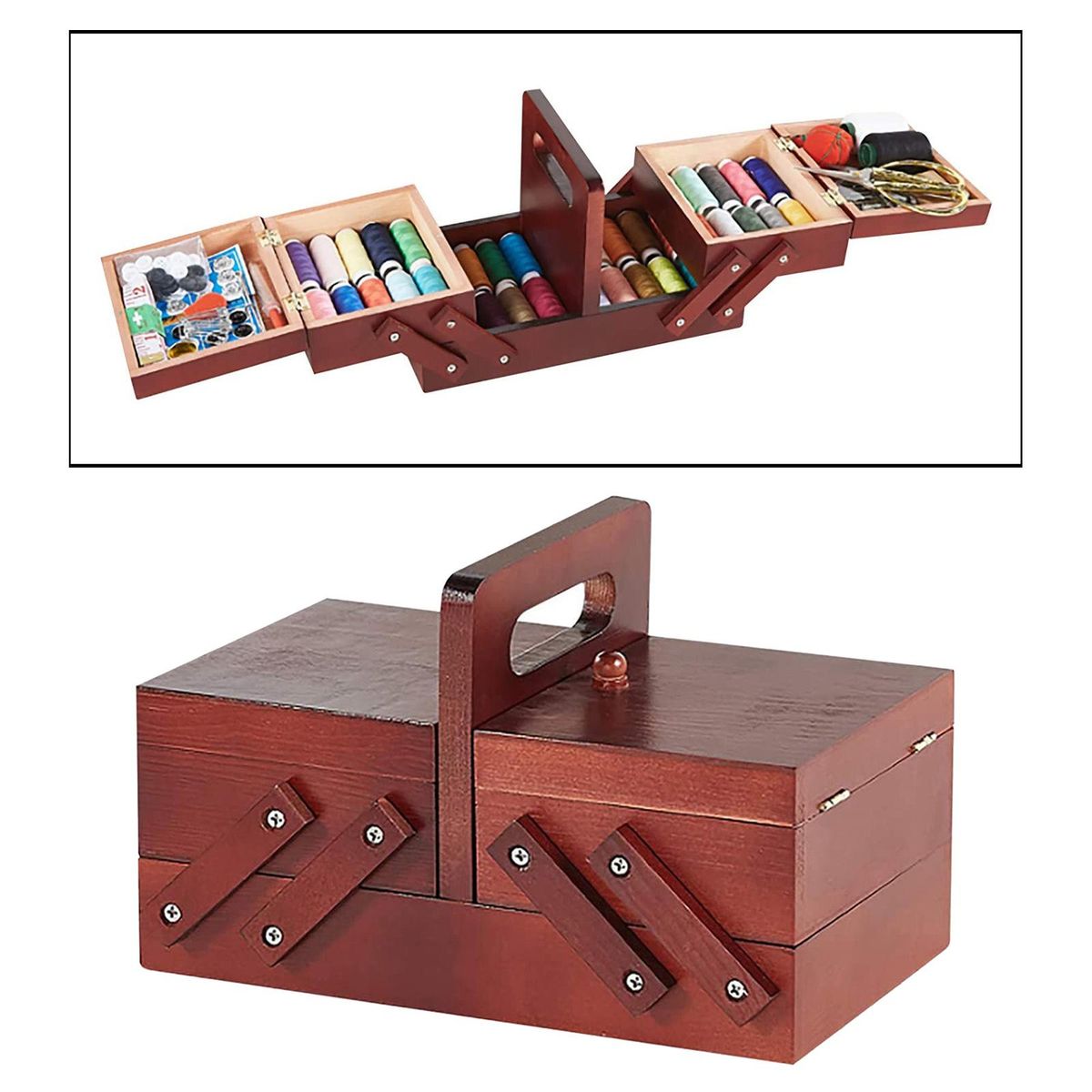 2Pieces  Sewing Box   Sew  Organizer Jewelry Boxes