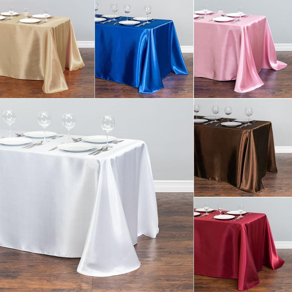 Table Cloth Rectangular Satin Tablecloth-130X130