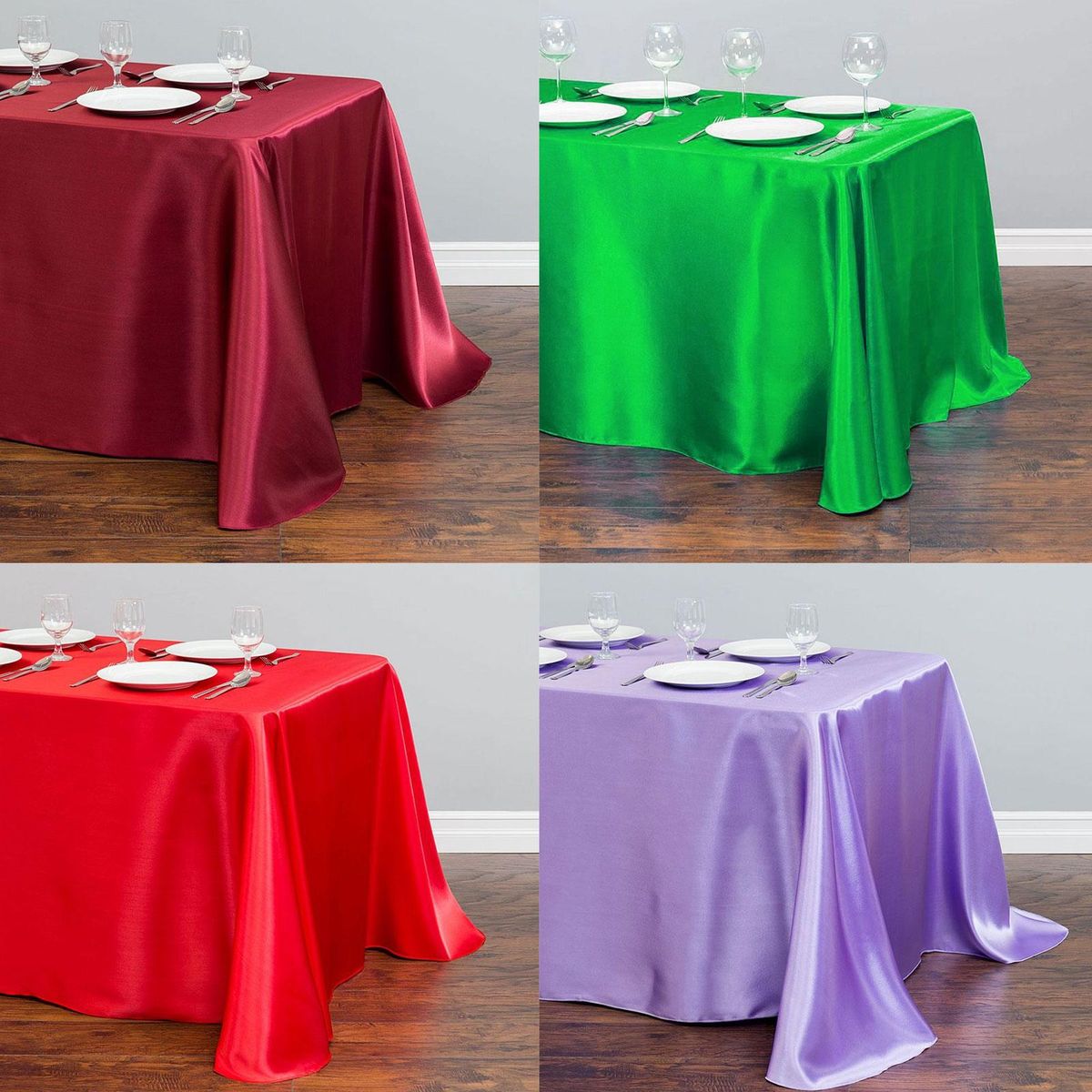 Table Cloth Rectangular Satin Tablecloth-130X130