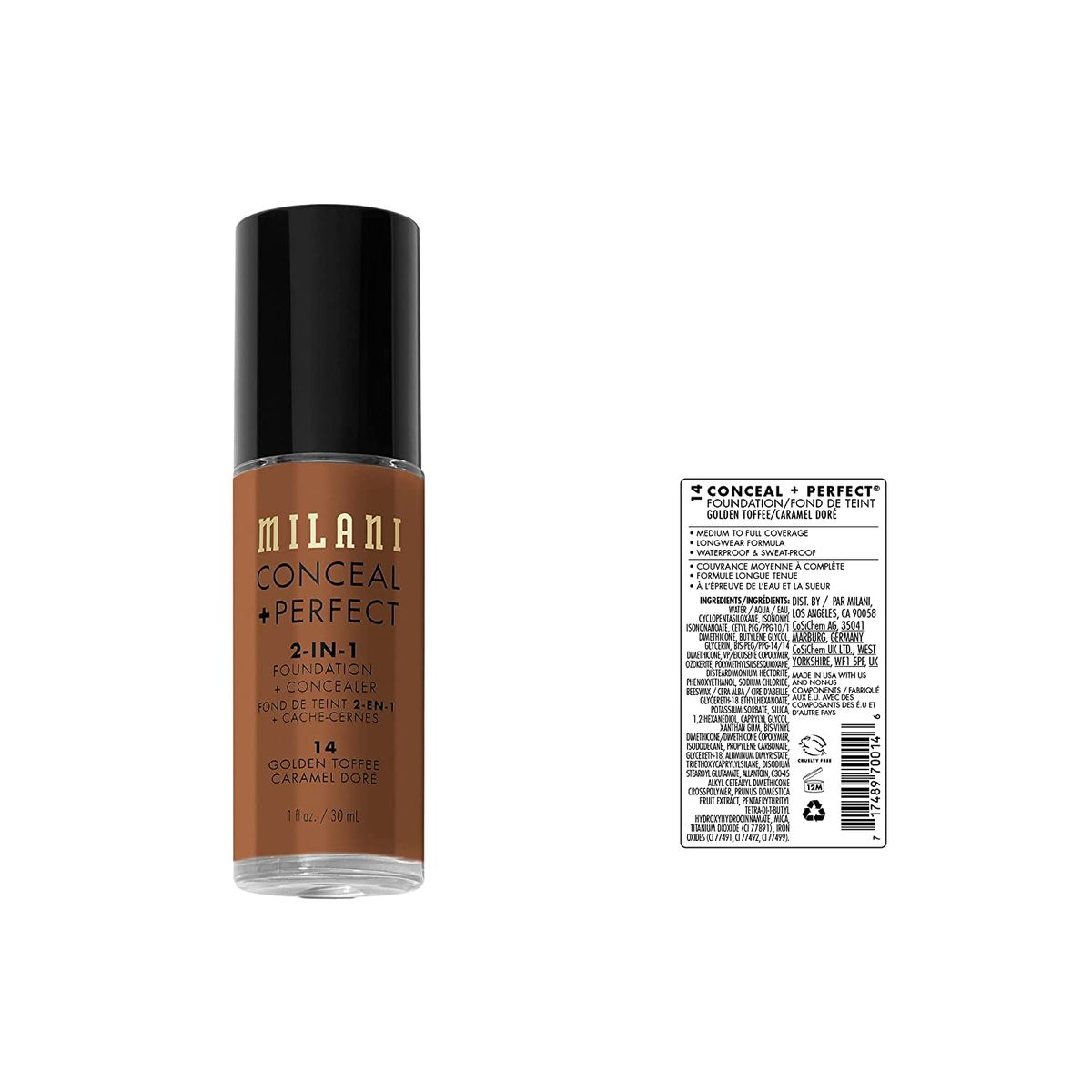 Conceal + Perfect 2-in-1 Foundation + Concealer - 14 Golden Toffee 30ml