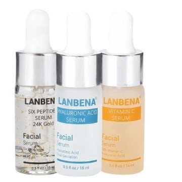 Lanbena Hyaluronic Acid + Vitamin C + Six Peptides Anti-aging Serum