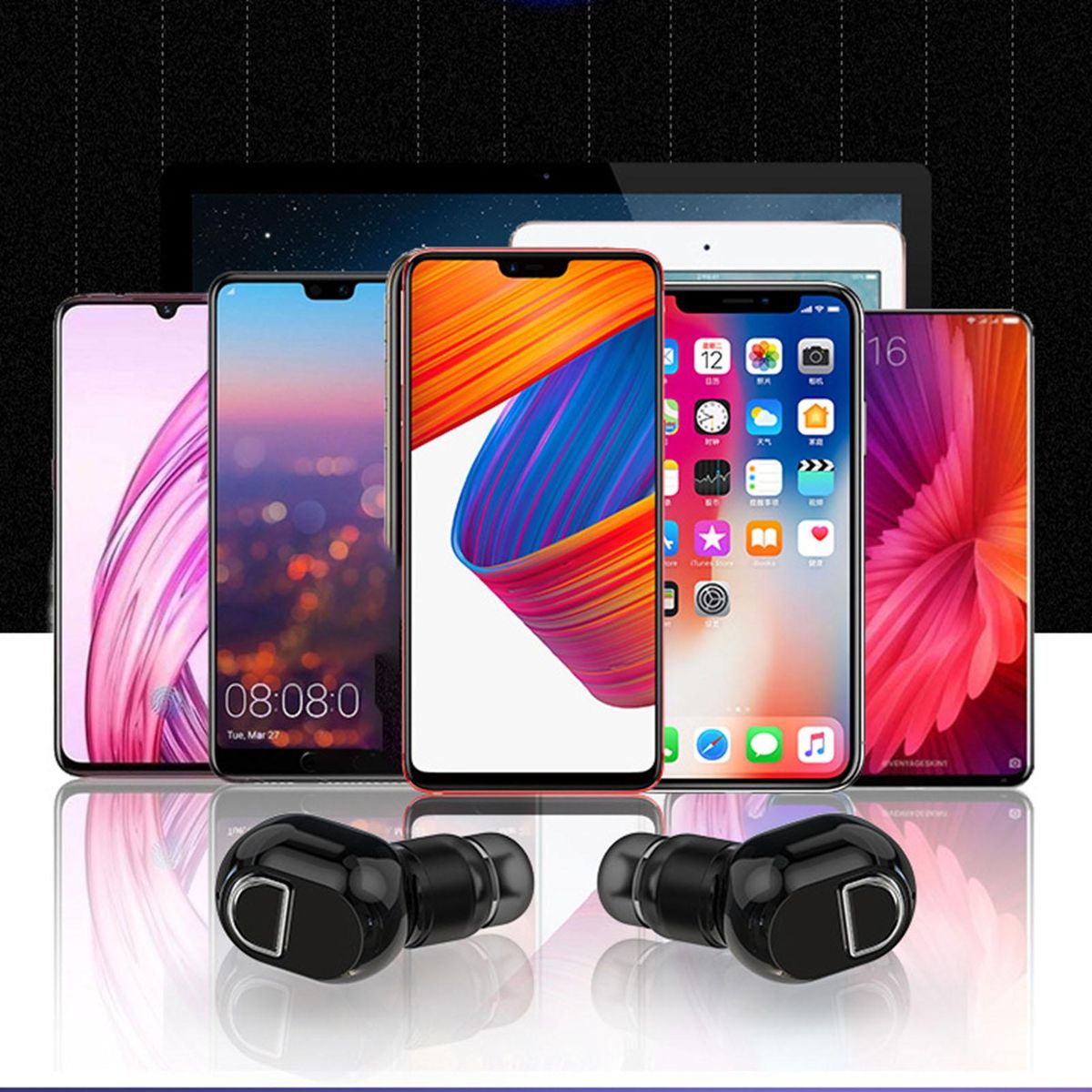 1Pc Earphone In-ear Waterproof Mini-Skin Color