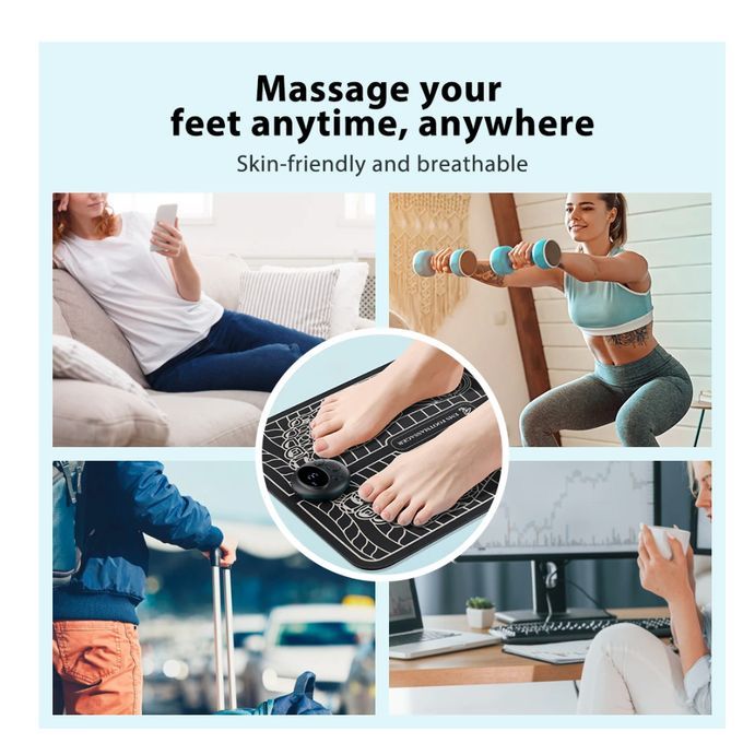 EMS Electric Foot Massager Pad With Remote Control