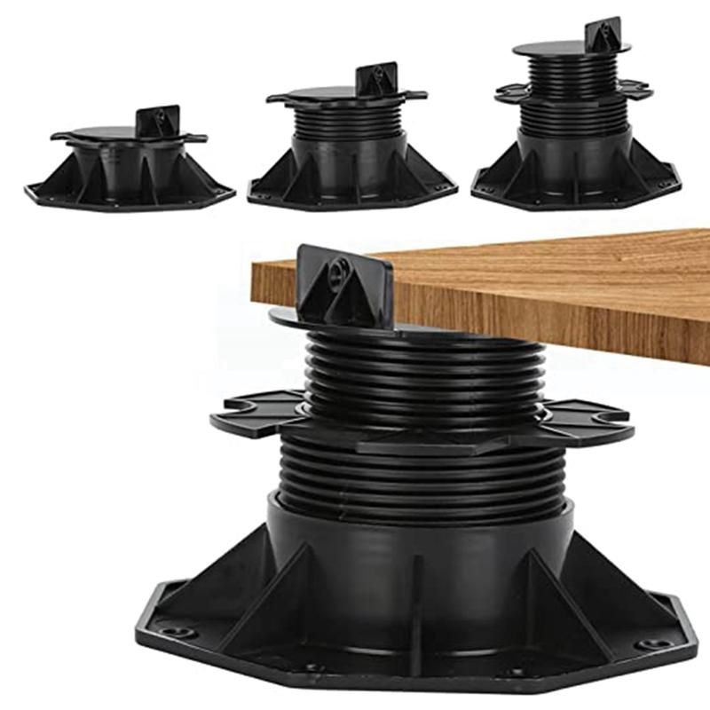 18-30mm Adjustable Feet Deck Bearing for Deck Substructure WPC Ceramic  Concrete Floor Tiles High Load Capacity