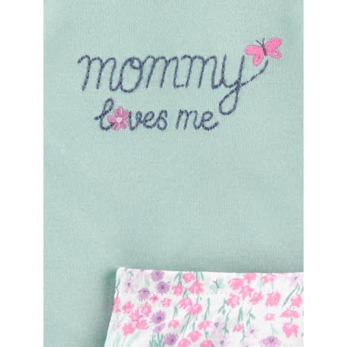 Child Of Mine Newborn Baby Girls Blouse, Bodysuit & Pant 3pc - Lilac Blossom