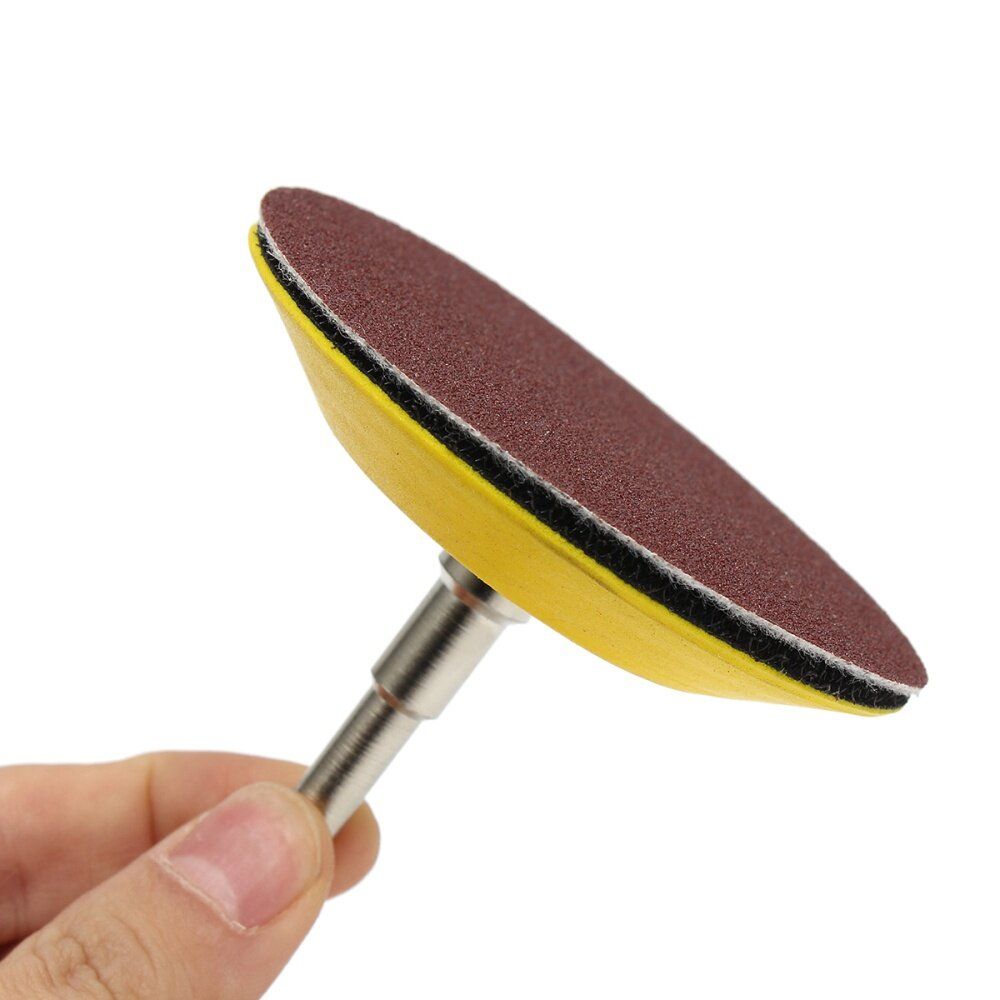 3Inch Abrasives Hook & Loop Sanding Pad 1/4" Shank + 60pcs Sand Paper Mixed Set