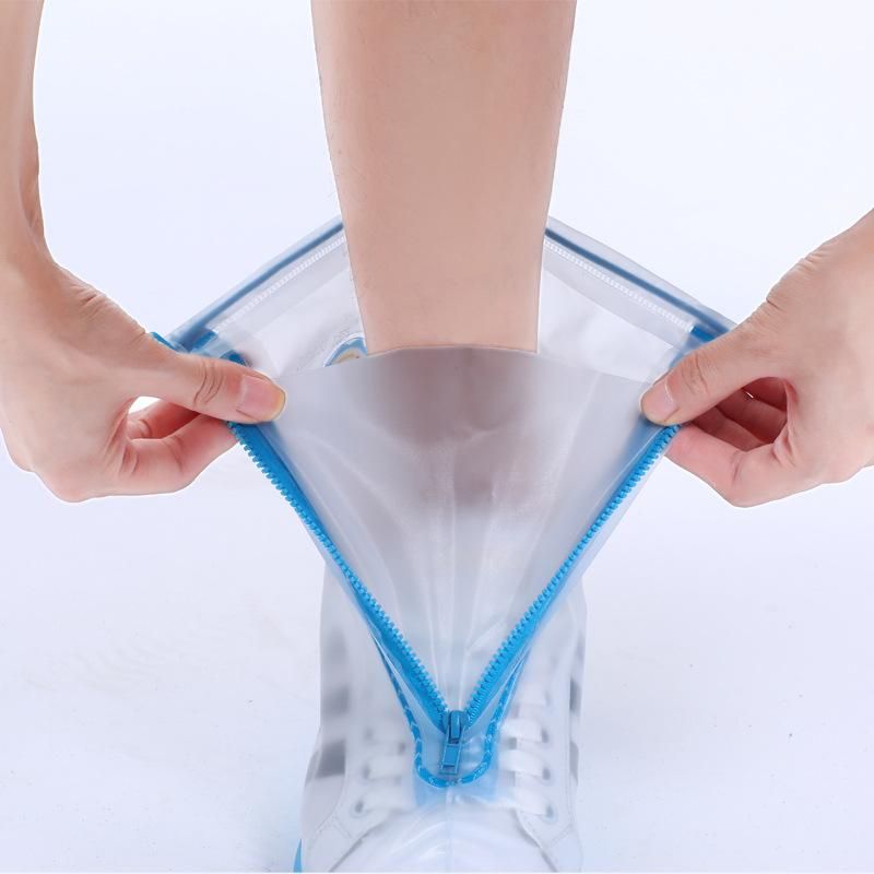 Cheap Pink Shoe Covers Waterproof PVC Women Reusable Shoe Covers Unisex Washable High Top Men Rainproof Boots Shoe Cover Zipper