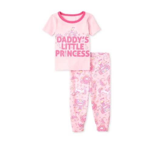 Girls Daddys Little Princess Cotton Pyjamas Sleepwear