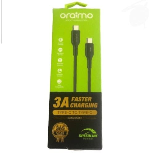 Ocd-c24 Usb Type-c To Type C 3a Cable- Black