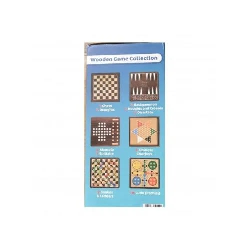 Wooden Game Collection 10 In 1 Board Games - Age 6+