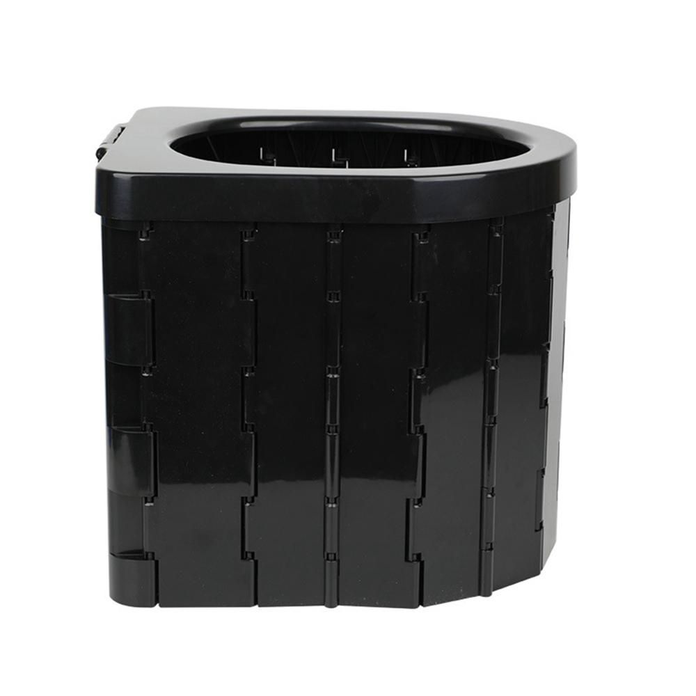 Portable Toilet Folding Commode Porta Potty Car Toilet Camping Toilet for Travel Bucket Toilet Seat Black