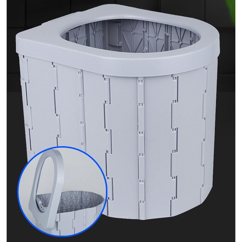 Portable Toilet Folding Commode Porta Potty Car Toilet Camping Toilet for Travel Bucket Toilet Seat Black