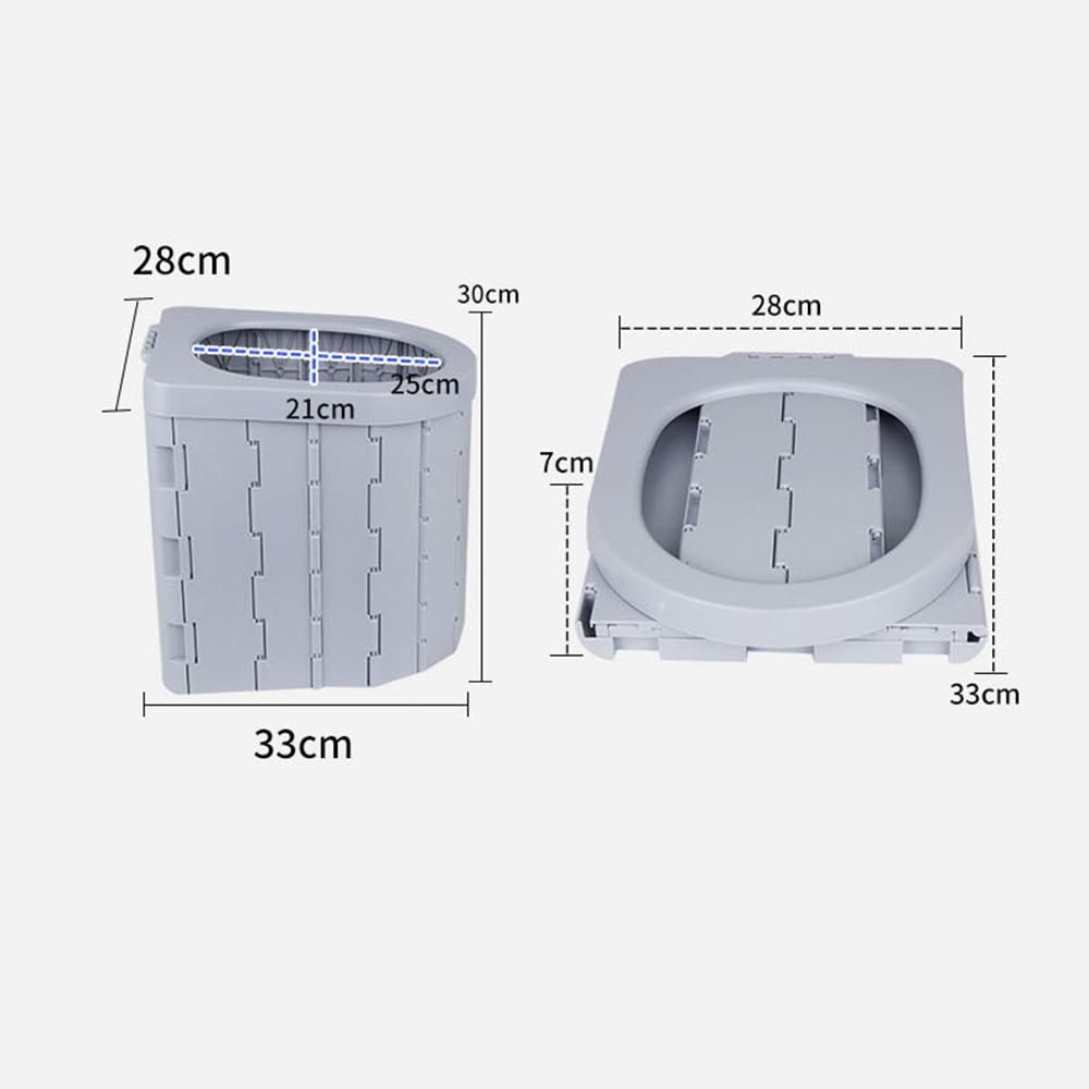 Portable Toilet Folding Commode Porta Potty Car Toilet Camping Toilet for Travel Bucket Toilet Seat Black
