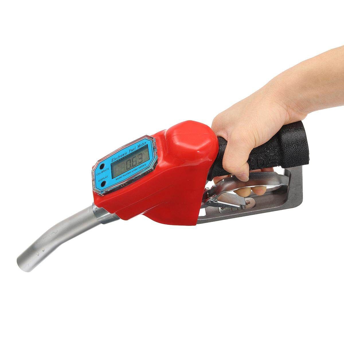 Fuel Gasoline Petrol Oil Delivery 1'' Nozzle Dispenser With Digital Flow Meter