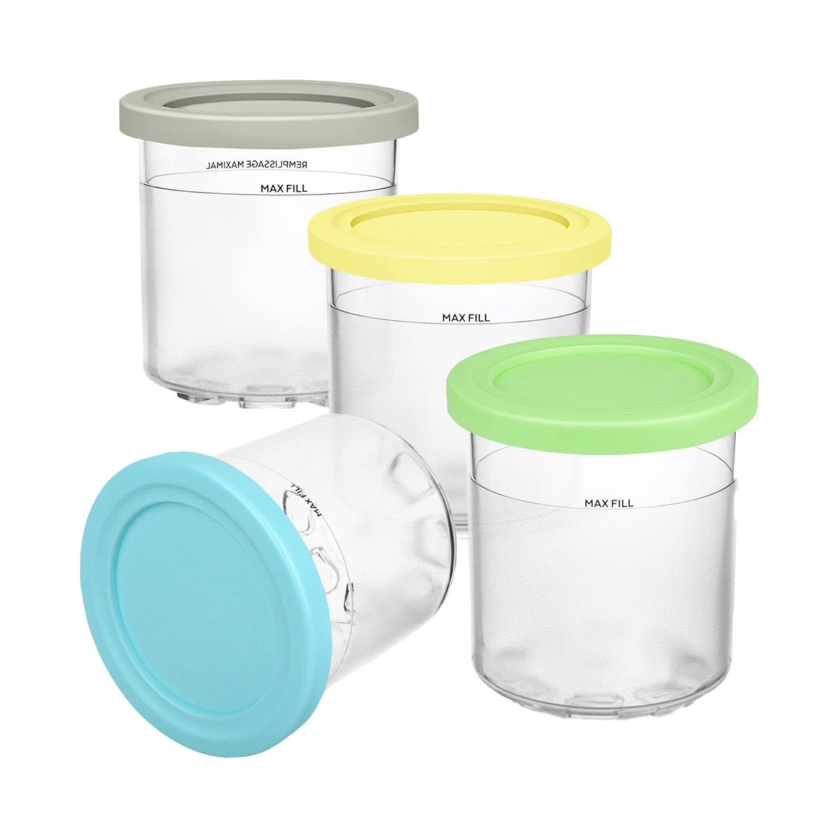 Ice Cream Pint Container With Lid Repment for Ninja Creami