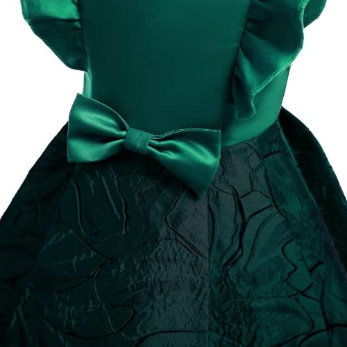 Shoulder Frills Jacquard Gown