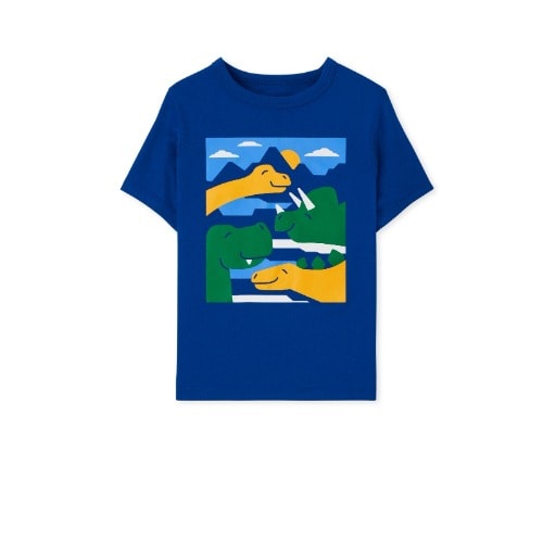 Boys Vibrant Dinosaur Graphic Tshirt - Blue