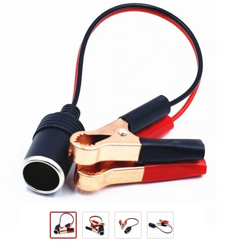 Battery Alligator Clamp  With Auto Power Cigarette Lighter Socket Adapter