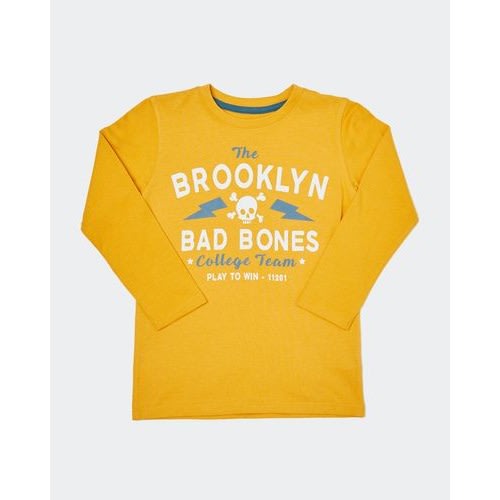 Boys Print Top- Ochre