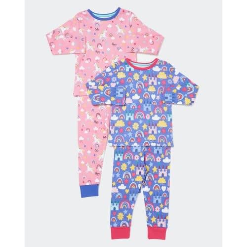 Baby Girl Blue Pyjamas- Pack Of 2