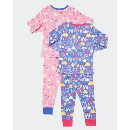 Baby Girl Blue Pyjamas- Pack Of 2