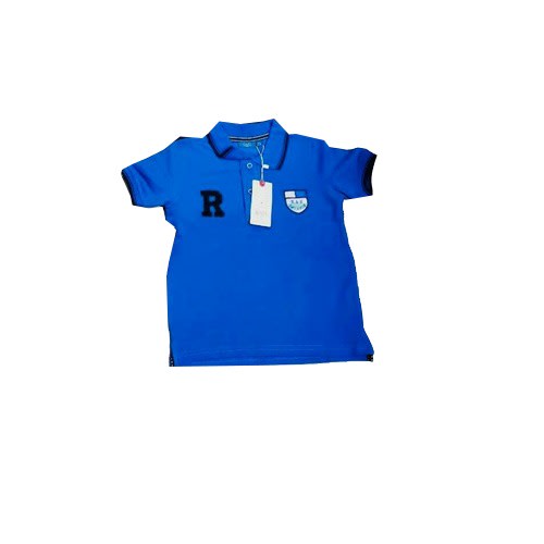 Letter R Boys Shirt - Blue