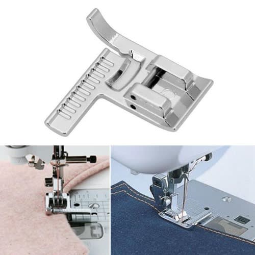 Sewing Machine Presser Foot With Ruler For Hemming