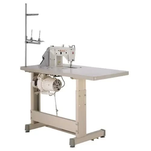 Two Lion Industrial Straight Sewing Machine With Table And Clutch Motor