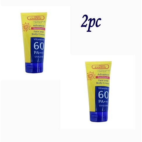Advance Sunblock Face And Body Cream Spf 60 - 150g x 2pc