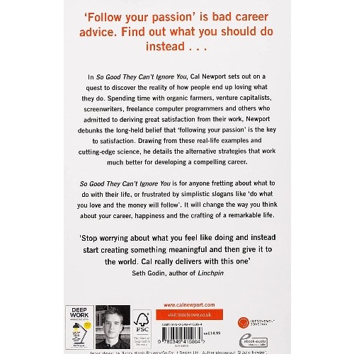 So Good They Can't Ignore You By Cal Newport