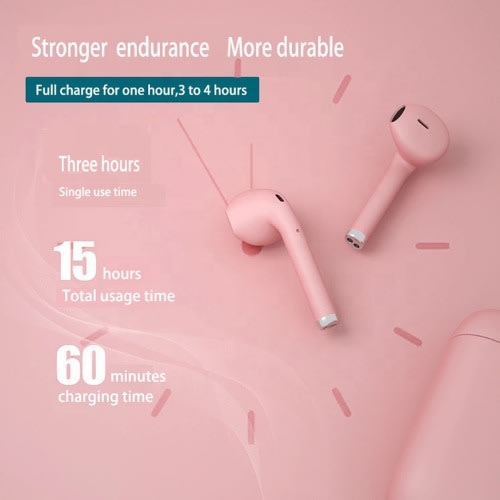 I12 Bluetooth Earbuds Tws Wireless Earpods - Pink