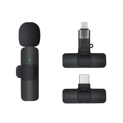 Wireless Microphone With Mic For iPhone & Andriod -Dual Connector:lightning & Type-c -K8