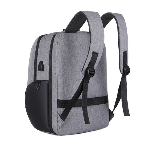 Anti Theft Water-resistant Backpack & Laptop Bag With Usb Charging Port - Grey & Black